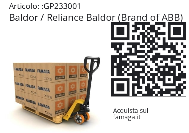   Baldor / Reliance Baldor (Brand of ABB) GP233001
