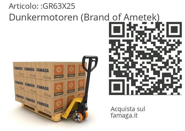   Dunkermotoren (Brand of Ametek) GR63X25