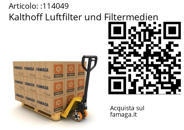   Kalthoff Luftfilter und Filtermedien 114049