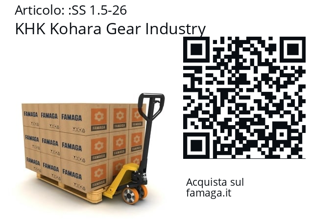   KHK Kohara Gear Industry SS 1.5-26