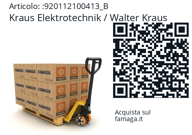   Kraus Elektrotechnik / Walter Kraus 920112100413_B