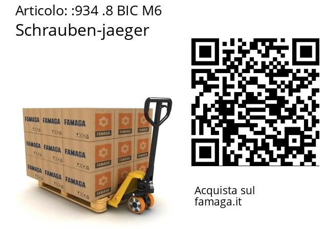   Schrauben-jaeger 934 .8 BIC M6